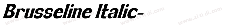 Brusseline Italic字体转换